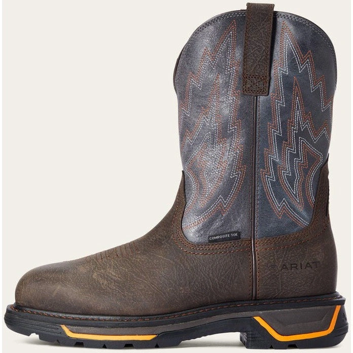 Ariat Big Rig: Bota de trabajo vaquera con puntera de composite, café, para hombres. Robusta, segura y con estilo.